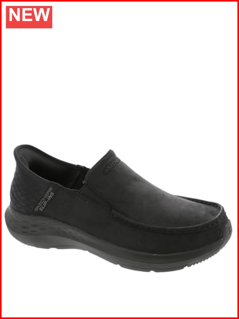 Genuine Leather Moc Toe Slip-In Loafers Air-Cooled Memory Foam